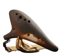 Ceramic Ocarina 12 Hole Bass C-key Ocarina Ceramic Ocarina Professional Music Instrument Crossbar Flute Bass La To Treble Fa