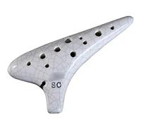 ceramic ocarina, 12 Hole High Pitch C Cracked Clay Ocarina, A Gift For Music Lovers