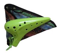 Ceramic Ocarina 12 Holes Alto C Plastic Resin AC Ocarina Flute Ocarina Music Instrument Professional Purple/pink/green/blue/orange(Green)