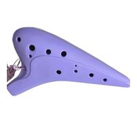 Ceramic Ocarina 12 Holes Alto C Plastic Resin AC Ocarina Flute Ocarina Music Instrument Professional Purple/pink/green/blue/orange(Purple)