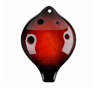 Ceramic Ocarina 6 Hole Alto Playing SF Treble F Musical Instrument Ocarina Ceramic Instrument(Red)