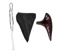 Ceramic Ocarina Alto C Key 12 Hole Brown Practical