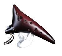 Ceramic Ocarina Beginner 12-hole Alto Six-tone Twelve-hole Student C Musical Instrument Professional AC Pottery Flute(A)