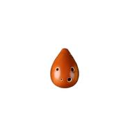 Ceramic Ocarina Beginner 6-hole Ocarina Middle Tone AC Playing Instrument Six-hole Ceramic Flute(Brown)