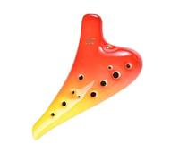 Ceramic Ocarina Ceramic Ocarina Professional 12-hole Alto C Finger Hole Ocarina Suitable For Beginner Ocarina Instruments(Orange)