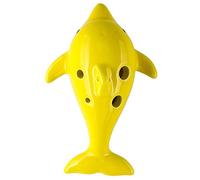 ceramic ocarina, Creative Cartoon Dolphin-shaped Ceramic Ocarina 6 Hole Alto C, Gifts For Little Boys/girls(Yellow)