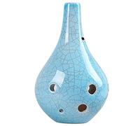 ceramic ocarina, Creative Vase Shape 6-hole Alto C Terracotta Ocarina(Blue)