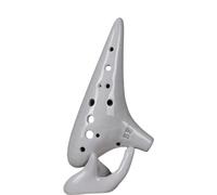 Ceramic Ocarina Fired Ocarina For Beginners Soprano F Tone Beginner 12-Hole Sound Quality(White)