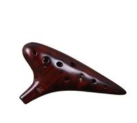 Ceramic Ocarina Musical Instrument 12-hole Adult Beginner Playing Ocarina Middle C Tone AC Ceramic Accurate Tone(Red)