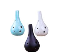 Ceramic Ocarina Musical Instrument 6-hole Ocarina Alto C AC Beginner Professional Ocarina 6-hole(Smoked)
