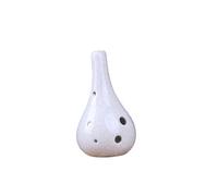 Ceramic Ocarina Musical Instrument 6-hole Ocarina Alto C AC Beginner Professional Ocarina 6-hole(White)