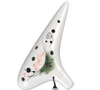 Ceramic Ocarina Ocarina 12 Holes Beginners Middle Tone 12 Holes Professional Pottery Xun 6 Flute Instrument(A)