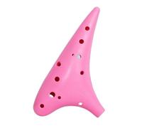 Ceramic Ocarina Ocarina 12 Holes Beginners Playing Musical Instrument Middle C Key 12 Hole Ac Pottery Xun(Pink)