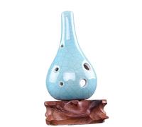 Ceramic Ocarina Ocarina 6-hole Middle C-tone AC-tone Ocarina For Beginners 6-hole Ocarina For Beginners(Blue)