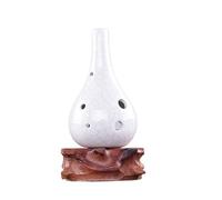 Ceramic Ocarina Ocarina 6-hole Middle C-tone AC-tone Ocarina For Beginners 6-hole Ocarina For Beginners(White)