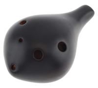 Ceramic Ocarina,Ocarina Alto C, 6 Holes Alto Tone C Ocarina Ceramic Black Pottery Ice Crack Flute Instrument with Hang Rope(Onecolor)