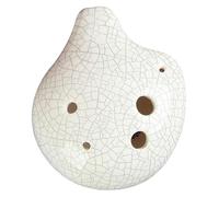 Ceramic Ocarina,Ocarina Alto C, 6 Holes Soprano C Ceramic Ocarina - Dexterous, Good for Beginner and Great Crack(White)