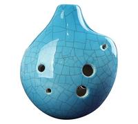 Ceramic Ocarina,Ocarina Alto C, 6 Holes Soprano C Ceramic Ocarina - Dexterous, Good for Beginner and Great Crack(Cyan)