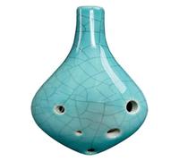 Ceramic Ocarina,Ocarina Alto C, Ceramic Ocarina Alto C Hand Painted Musical Instrument with Lanyard Music Score for Music Lover(Sky Blue)