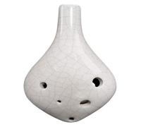 Ceramic Ocarina,Ocarina Alto C, Ceramic Ocarina Alto C Hand Painted Musical Instrument with Lanyard Music Score for Music Lover(White)