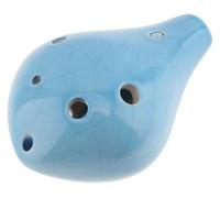 Ceramic Ocarina,Ocarina Alto C, Holes Alto Tone C Ocarina Ceramic Pottery Ice Crack Flute Instrument with Hang Rope Piccolo Ocarina(Onecolor)