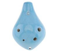 Ceramic Ocarina,Ocarina Alto C, Holes Alto Tone C Ocarina Ceramic Pottery Ice Crack Flute Instruments Piccolo with Hang Rope(Onecolor)