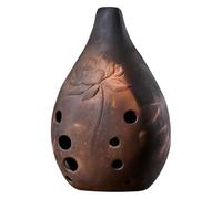 Ceramic Ocarina,Ocarina Alto C, Holes Xun Instrument Ceramic Ocarina Ancient Music Instrument for Beginners Artists Performers(Color B 16x9.5cm)