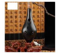 Ceramic Ocarina,Ocarina Alto C, Porcelain Pottery Ocarina Flute 6 Holes Alto C AC Ceramic Instrument Black