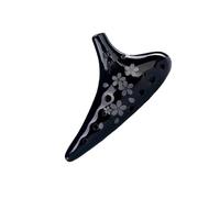 Ceramic Ocarina Ocarina Instrument 12 Hole Professional Ocarina Instrument 12 Hole Ac Ocarina Twelve Hole Ocarina Black Pottery(AC3)