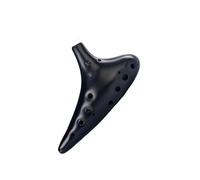 Ceramic Ocarina Ocarina Instrument 12 Hole Professional Ocarina Instrument 12 Hole Ocarina Twelve Hole Ocarina Black Pottery(A)