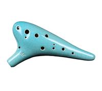 Ceramic Ocarina Professional Ocarina 12 Hole Alto C AC 12 Hole Ocarina 13th Tone Beginner Playing(Blue)