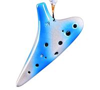 Ceramic Ocarina Twelve Hole Alto C (AC) Ocarina Professional Ocarina Perfect Traveling Companion Best Gift (Color : Blue, Size : 18 * 10cm)