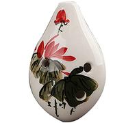 ceramic ocarina, Vintage Painted Flowers 6-hole SC Ceramic Ocarina, Exquisite Ornaments(Lotus a)