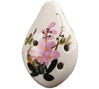 ceramic ocarina, Vintage Painted Flowers 6-hole SC Ceramic Ocarina, Exquisite Ornaments(Wisteria)