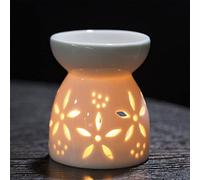 Ceramic Oil Burner Wax Melt Warmer - Fragrance Diffuser for Home Decor, Spa, Yoga, Meditation for Housewarming and Christmas