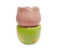 Ceramic Oil Diffuser - Flower Shaped Wax Melt Burner, Aromatherapy Oil Warmer with 180ml Capacity and Tea Light Holder | Home Decor for Bedroom Living Room