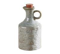 Ceramic Oil Dispenser, 400ml Vintage Kitchen Oil Bottle with Pour Spout, Olive Oil Cruet for Cooking, White/Green Seasoning Sauce Container(Green)