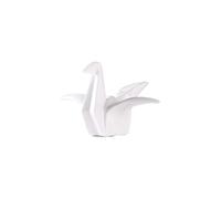 Ceramic Origami Crane Figurine Statue Handcrafted Crane Shaped Statue For Home Decor Ornament - White, S