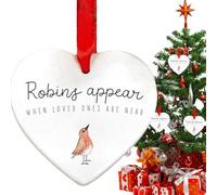 Ceramic Ornament Christmas Tree Decoration, I You Lived Next Door Ceramic Heart Ornament - Christmas Ceramic Heart Hanging Pendant for Christmas Tree