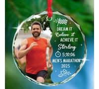 Ceramic Ornament Dream It Believe It Achieve It Ceramic Hanging Novelty Christmas Baubles Multi-Colour Ceramics Xmas Ornament For Holiday Vacation Kids 7.3 Cm