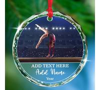 Ceramic Ornament Gymnastics Ceramic Hanging Personalised Ceramics Xmas Ornament Multi-Colour Christmas Tree Decoration For Friends Home Decor Home Decorations 7.3 Cm