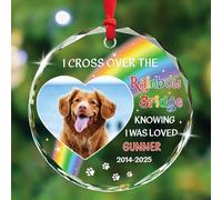 Ceramic Ornament I Over The Rainbow Bridge Ceramic Hanging Decoration Christmas Tree Decoration Personalised Ceramics Xmas Ornament For Holiday Family Friends 7.3 Cm
