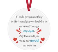 Ceramic Ornament Keepsake Sign Decor Gift for Boyfriend Girlfriend Husband Wife Birthday Christmas Ornament for Daughter Son Mum Dad Anniversary Valentines Gifts for Men Women
