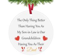 Ceramic Ornament Son in Law Gifts from Mother Father in Law Groom to Be Gift Fathers Day Christmas Birthday Engagement Gifts Christmas Ornaments Future Bonus Son Gifts