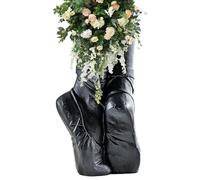 Ceramic Ornament Vase - Dancer Figurine Pottery Vase, Floral Display Craft | Multifunctional Artistic Ballet Shoes Design Sculpture Flower Holder for Table Decor Living Room Kitchen Bedroom