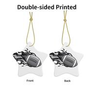 Ceramic Ornaments For Christmas Tree Rugby Ball Super Fast Christmas Star Ornament Hanging Pendant Decorations Cute Christma Home Decorations Xmas Gifts