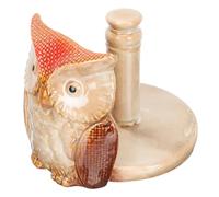 Ceramic Owl Roll Paper Stand Decorative Bathroom Hardware Red