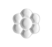 Ceramic Paint Palette Round Flower Ceramic Palette For Watercolor Gouache Painting Plum Flower Palette Art Supplies(15cm)