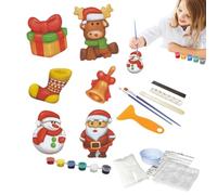 Ceramic Painting Kit, Plaster Paint Craft Kit, Multi-purpose Interactive Ceramic Plaster Paint, Complete Craft Kits Water Painting Kits with Colored Paints