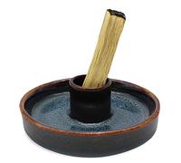 Ceramic Palo Santo Holder & Incense Burner - Palo Santo Sticks Holder with Smudging Bowl, Porta Incienso for Palosanto Stick (Sage Not Included) (Blue Reactive)
